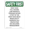 Signmission OSHA Sign, Roof Edge Fall Hazard Low Parapets, 10in X 7in Rigid Plastic, 7" W, 10" H, Portrait OS-SF-P-710-V-11243 - alternate 1